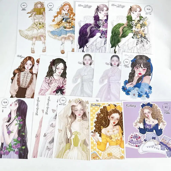 [BUNJANG] Bkkeureumjaengi Stickers Pack (46 count) / 북끄럼쟁이 인스 46매 인물집 다꾸재료