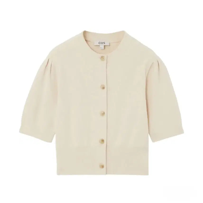 [BUNJANG] COS Light Ivory Cropped Knit Cardigan / 코스 라이트 아이보리 가디건