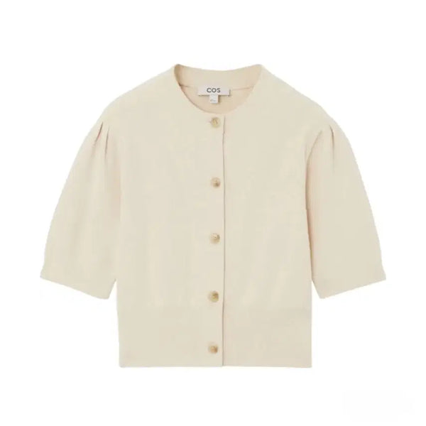[BUNJANG] COS Light Ivory Cropped Knit Cardigan / 코스 라이트 아이보리 가디건
