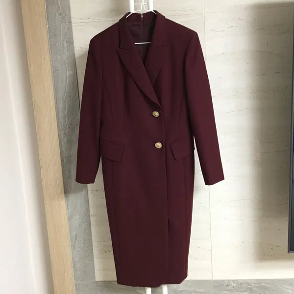 [BUNJANG] MICHAA Double Button Tailored Long Dress / MICHAA 미샤 더블 버튼 테일러드 롱 원피스 55