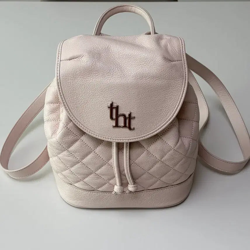 [BUNJANG] 3Times Acorn Quilted Backpack Pink / 쓰리타임즈 아콘 퀄티드 백팩 핑크