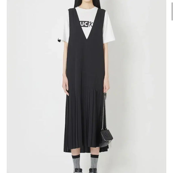 [BUNJANG] Lucky Chouette 2025 Pleated Dress (New) / 25년 럭키슈에뜨 플리츠 원피스 (새상품)