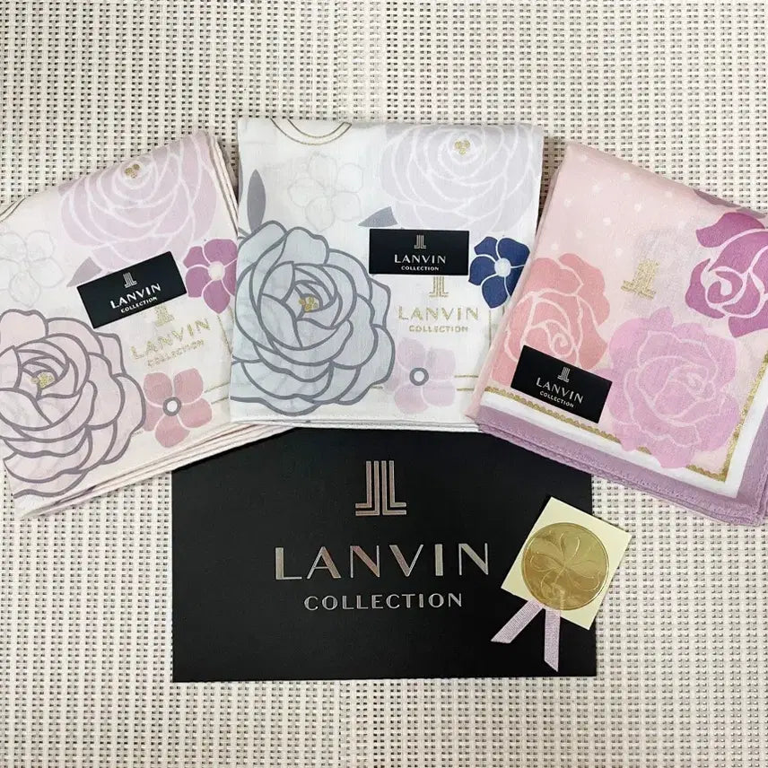 [BUNJANG] Lanvin Women's Handkerchief & Petit Scarf Set / (선물용)  랑방 여성 손수건  & 쁘띠 스카프