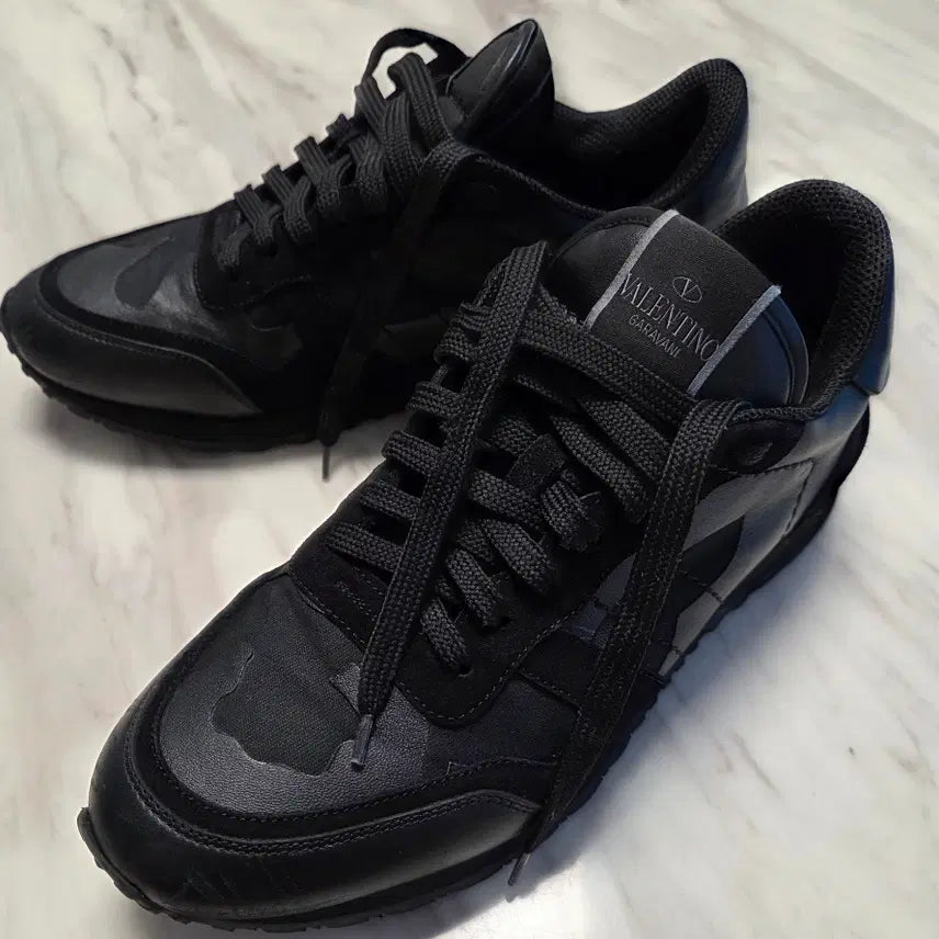 [BUNJANG] Valentino Camouflage Noire Rockrunner Sneakers / 발렌티노 카모플라주 느와르 락러너 스니커즈