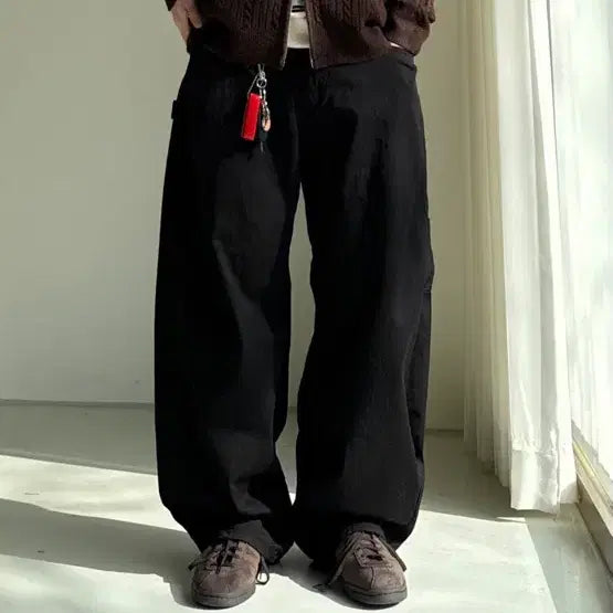 [BUNJANG] Recordy Slow Ring Fatigue Work Pants Black / recordy slow 링 퍼티그 워크팬츠 블랙