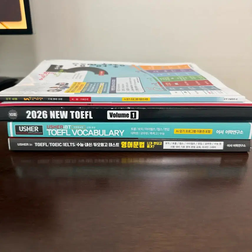 [BUNJANG] Usher Language Academy TOEFL Textbook Set / 어셔어학원 토플 완초1 교재 세트