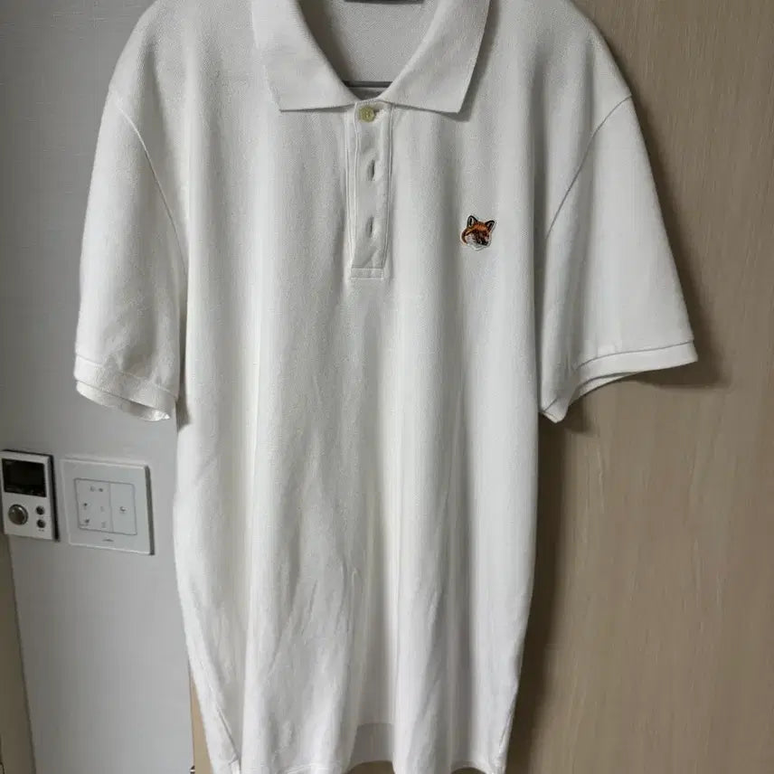 [BUNJANG] Maison Kitsuné Fox Embroidered Polo Shirt XL White / 메종키츠네 카라티 Xl사이즈 판매합니다.
