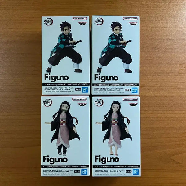 [BUNJANG] Demon Slayer Tanjiro & Nezuko 4-Figure Set (Figuno) / 귀멸의칼날/귀칼 탄지로, 네즈코 피규어 4종 일괄 (피그노/피구노/Figuno)