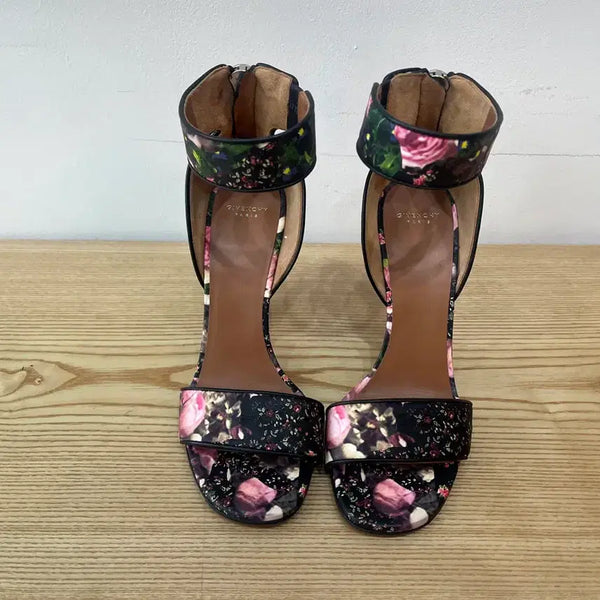 [BUNJANG] Givenchy Floral Strap Heeled Sandals / 지방시 (GIVENCHY) 플로럴 스트랩 샌들 힐 235