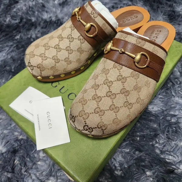 [BUNJANG] Gucci GG Canvas Clogs Mules Size 9 / 정품 구찌 새상품 GG 캔버스 클로그 뮬 699187 9사이즈