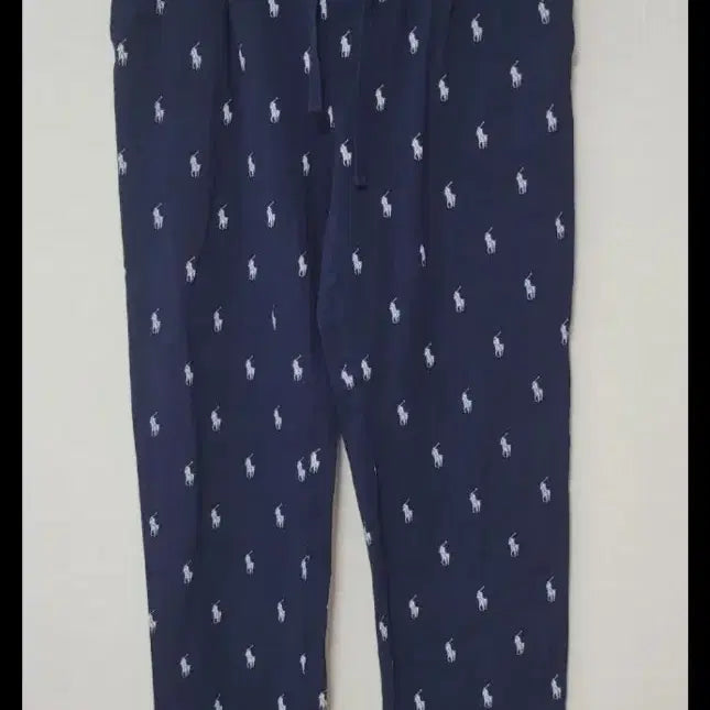 [BUNJANG] Polo Ralph Lauren Navy Pony Pattern Cotton Pants M / 폴로 랄프로렌 네이비 포니 패턴 면 바지 M( 정품)