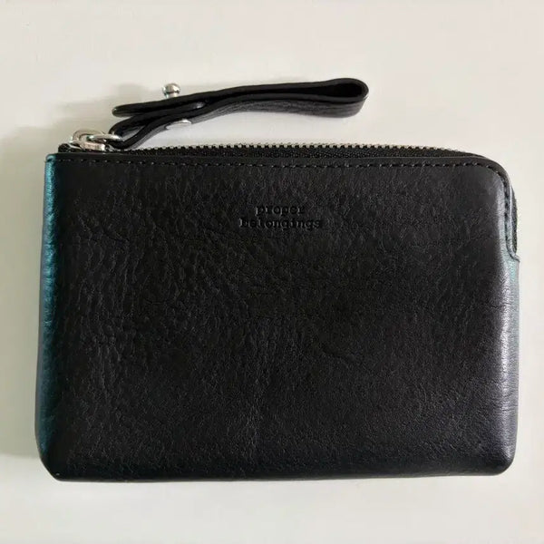 [BUNJANG] Proper Belongings Zipper Wallet Black / 프로퍼빌롱잉즈 지퍼 월렛 블랙