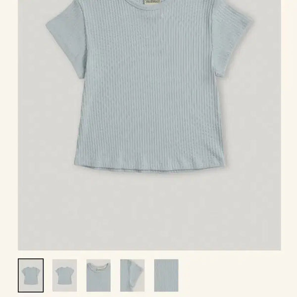 [BUNJANG] Smoothmood Ribbed T-Shirt Baby Blue / 스무스무드 베이스 리브드 티 베이비 블루색상