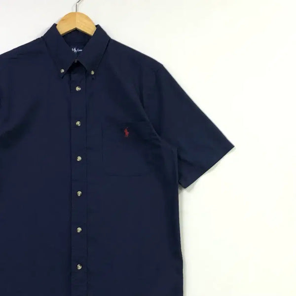 [BUNJANG] Polo Ralph Lauren Navy Solid Shirt / M 폴로 네이비 솔리드 셔츠