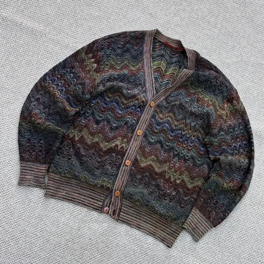 [BUNJANG] CAPERDONI Men's Pattern Knit Cardigan / 48 CAPERDONI 남성 패턴 니트 가디건 0727E
