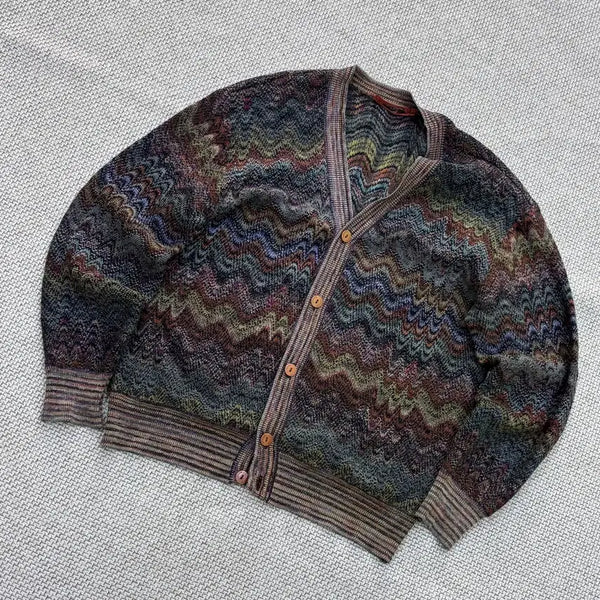 [BUNJANG] CAPERDONI Men's Pattern Knit Cardigan / 48 CAPERDONI 남성 패턴 니트 가디건 0727E