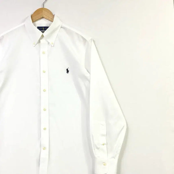[BUNJANG] L Polo Solid White Shirt / L 폴로 새상품급 화이트 셔츠