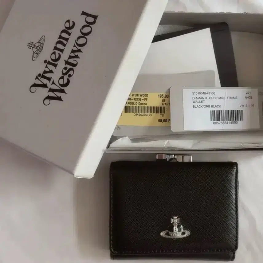 [BUNJANG] Vivienne Westwood Diamante Orb Wallet Black / 비비안웨스트우드 지갑 블랙 디아망떼 orb
