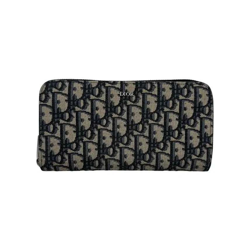 [BUNJANG] Dior Oblique Jacquard Zip Long Wallet / 디올 오블리크 자카드 지퍼 남성 장지갑