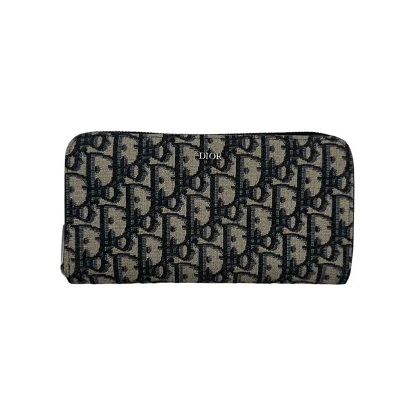 [BUNJANG] Dior Oblique Jacquard Zip Long Wallet / 디올 오블리크 자카드 지퍼 남성 장지갑