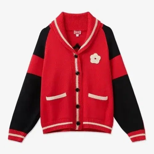 [BUNJANG] Kenzo SS23 Boke Boy Flower Knit Cardigan Red / (L)겐조 SS23 보케보이 플라워 니트 가디건 레드