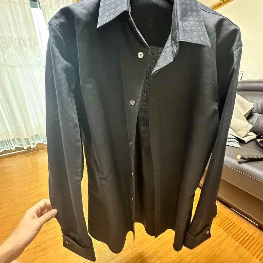 [BUNJANG] Dior Men Cannage Pattern Shirt Black Size 39 / 디올 맨 까나쥬 패턴 셔츠 사이즈39 블랙