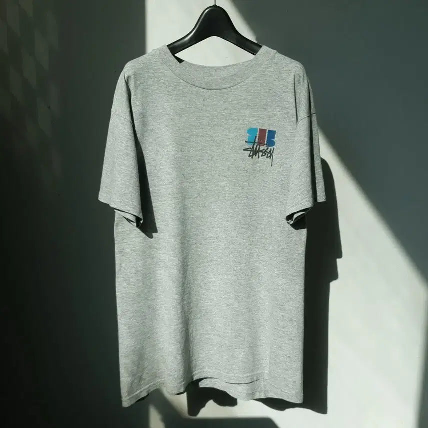 [BUNJANG] Stussy 80s Melange Grey Logo Print T-Shirt L / Old Stussy Print Tee 80s
