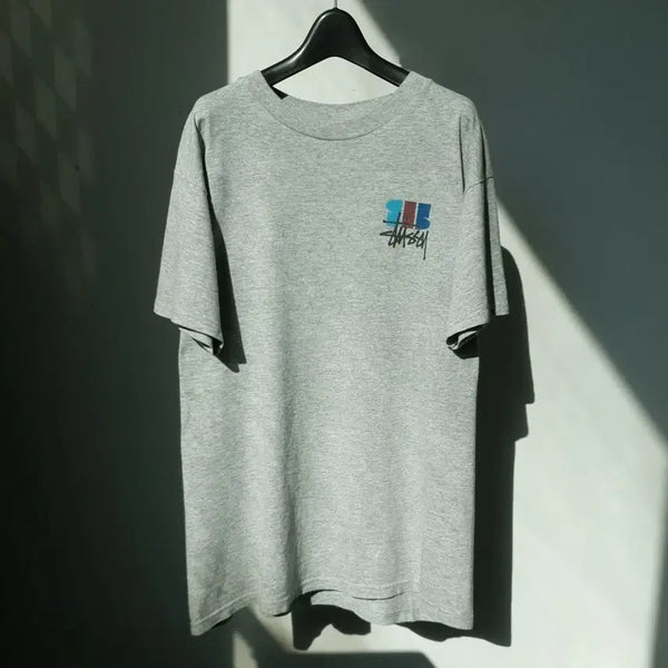 [BUNJANG] Stussy 80s Melange Grey Logo Print T-Shirt L / Old Stussy Print Tee 80s