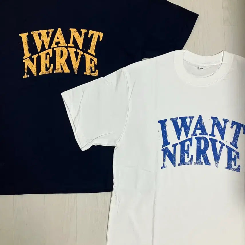 [BUNJANG] I Want Nerve Short Sleeve T-Shirt Bundle (White/Black) / 흰.검I wantnerve반팔일괄1+1(새상품)