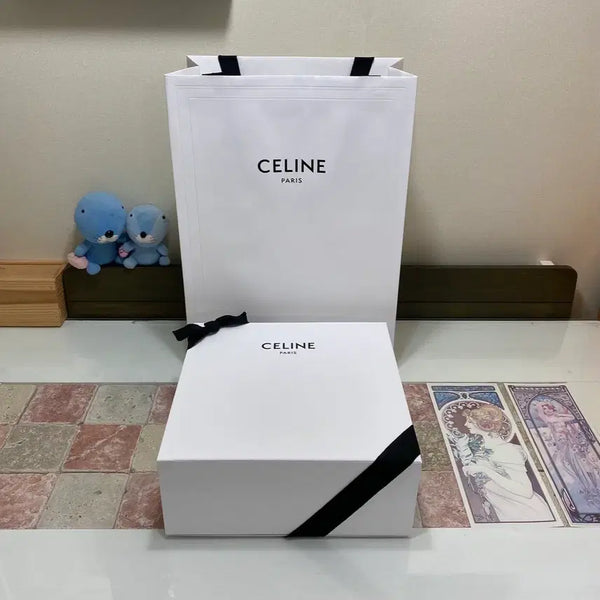 [BUNJANG] Celine Bag Box Set with Inner Lining, Ribbon, and Shopping Bag / 셀린느 가방박스(31x30.5x12.5) + 속지 + 리본 + 쇼핑백