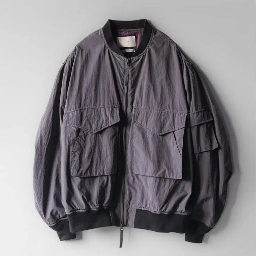 [BUNJANG] Ourselves 26SS Vintage Washed Flight Jacket Charcoal / (1)아워셀브스 26SS 빈티지 워시드 플라이트 자켓 차콜