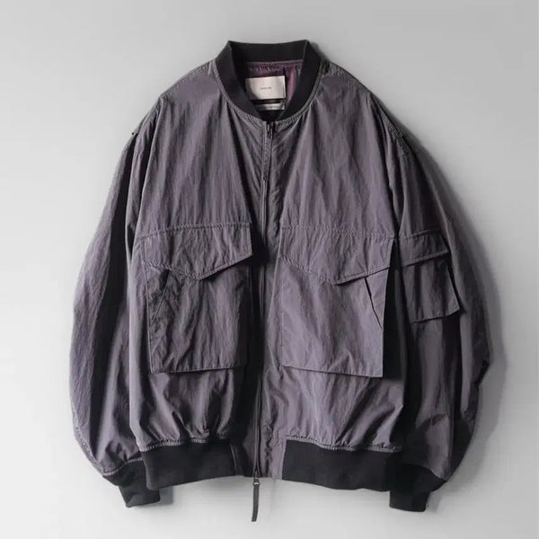 [BUNJANG] Ourselves 26SS Vintage Washed Flight Jacket Charcoal / (1)아워셀브스 26SS 빈티지 워시드 플라이트 자켓 차콜