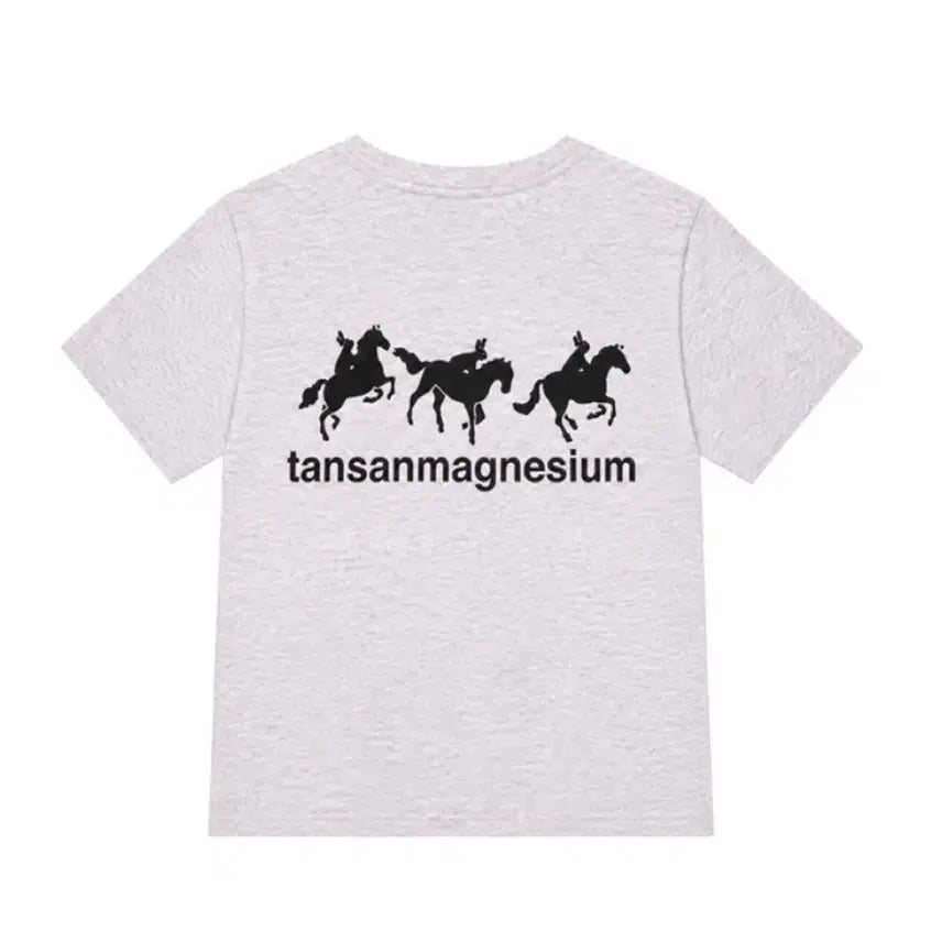 [BUNJANG] Horse Rabbit T-Shirt Light Pink/Black / 탄산마그네슘 홀스 래빗 티셔츠