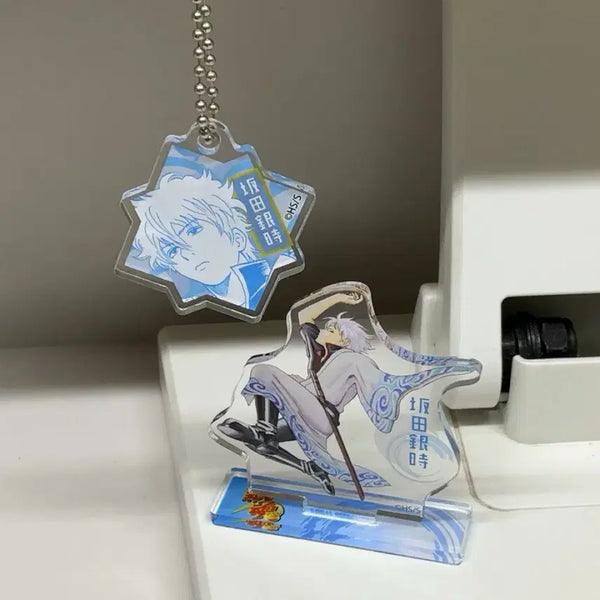 [BUNJANG] Gintama Jump Shop Original Art Acrylic Stand & Charm Keychain Collection Gintoki Sakata / 은혼 점프샵 원화 아크릴 & 참키링 컬렉션 사카타 긴토키