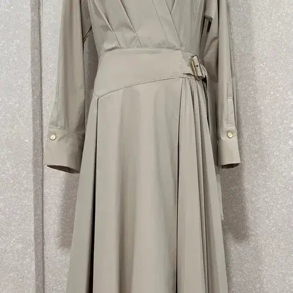 [BUNJANG] MICHAA Grey Beige Wrap Design Belt Detail Dress / (새상품)미샤 원피스 44,55사이즈 (정가 899,000)