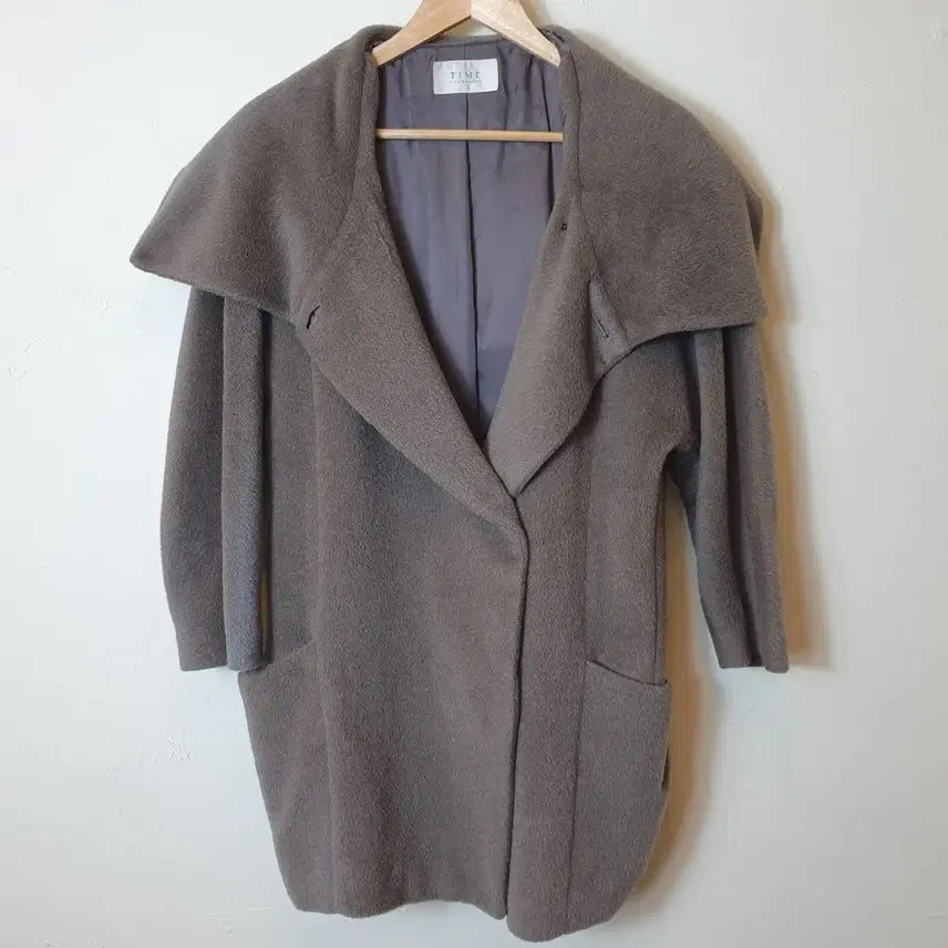 [BUNJANG] Time Lama Shawl Collar Half Coat / 타임 라마 숄 칼라 하프 코트
