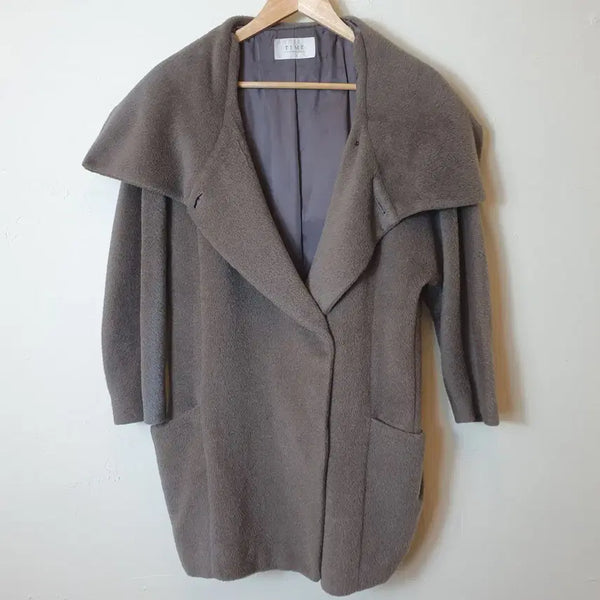 [BUNJANG] Time Lama Shawl Collar Half Coat / 타임 라마 숄 칼라 하프 코트