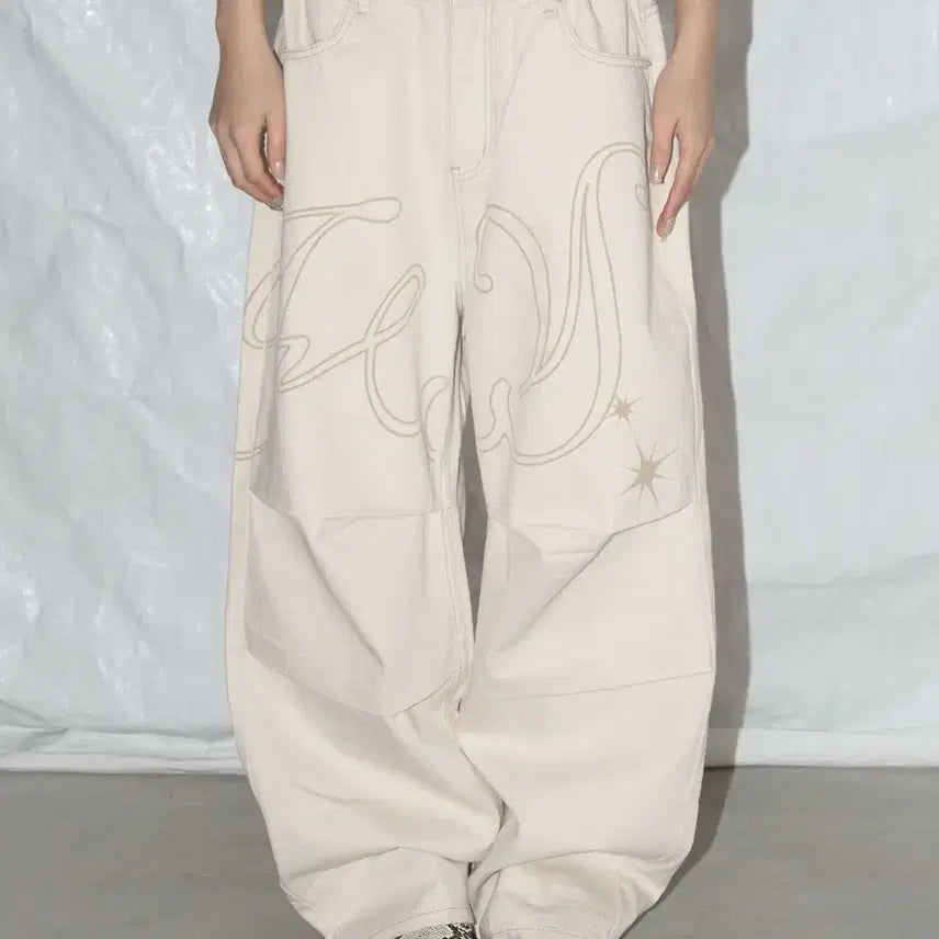 [BUNJANG] Fancy Club Angel Vintage Washing Pintuck Pants Ivory / 팬시클럽 엔젤 빈티지 워싱 핀턱 팬츠 바지 아이보리 IVORY 2