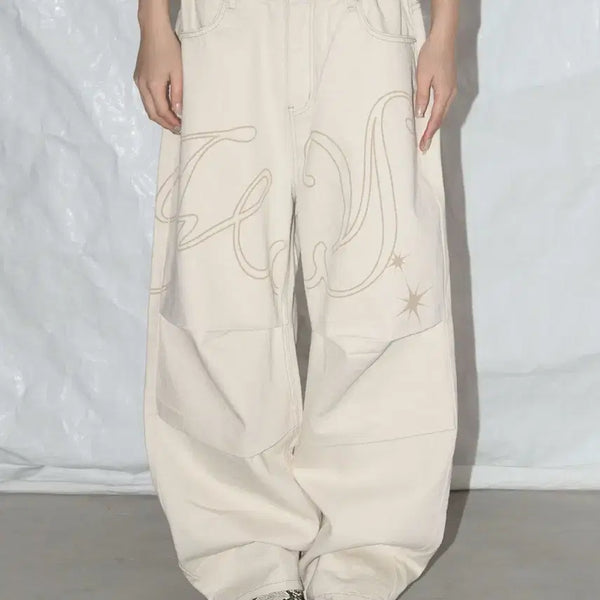 [BUNJANG] Fancy Club Angel Vintage Washing Pintuck Pants Ivory / 팬시클럽 엔젤 빈티지 워싱 핀턱 팬츠 바지 아이보리 IVORY 2