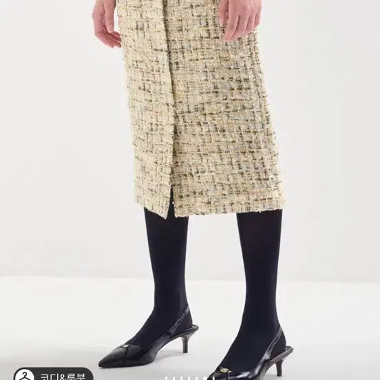 [BUNJANG] Wool Blend Tweed Long Skirt / 스커트