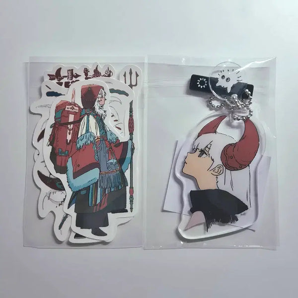[BUNJANG] Eve (Utaite) Hanaarashi Keyring & Sticker Bundle Set / 우타이테 Eve 이브 하나아라시 키링 및 스티커 일괄