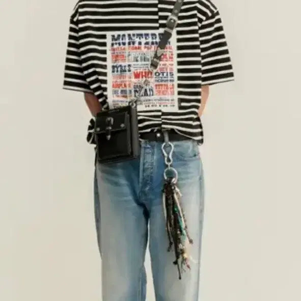 [BUNJANG] Andersson Bell Unisex Striped Patch T-Shirt (Size S) / [남녀공용S]앤더슨벨 스트라이프 패치 티셔츠