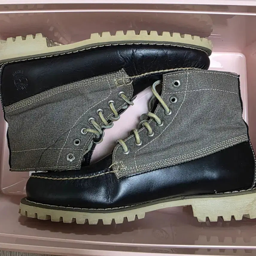 [BUNJANG] Timberland Lace-up Leather Chukka Boots Black Grey / 팀버랜드 레이스업 레더 추카부츠 블랙그레이 270