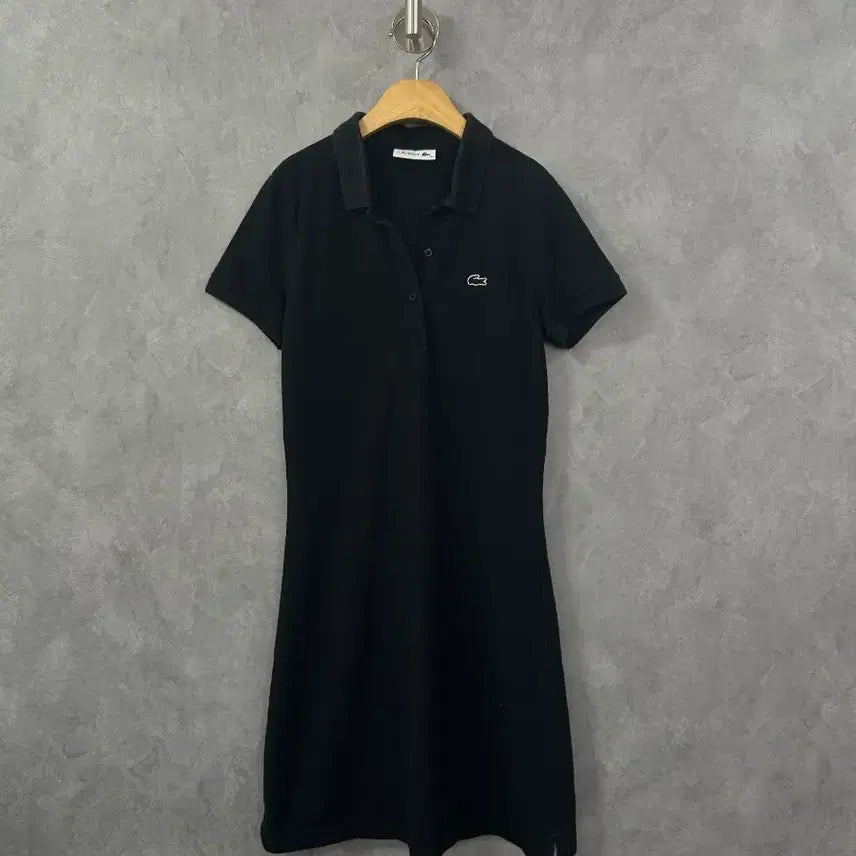 [BUNJANG] Lacoste Women's Black Short-Sleeve Dress / 라코스테 여성 반팔 원피스 블랙 34