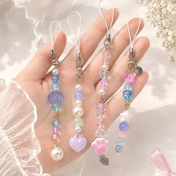 [BUNJANG] Beaded Charm Phone Strap / 비즈 키링 핸드폰 스트랩 4