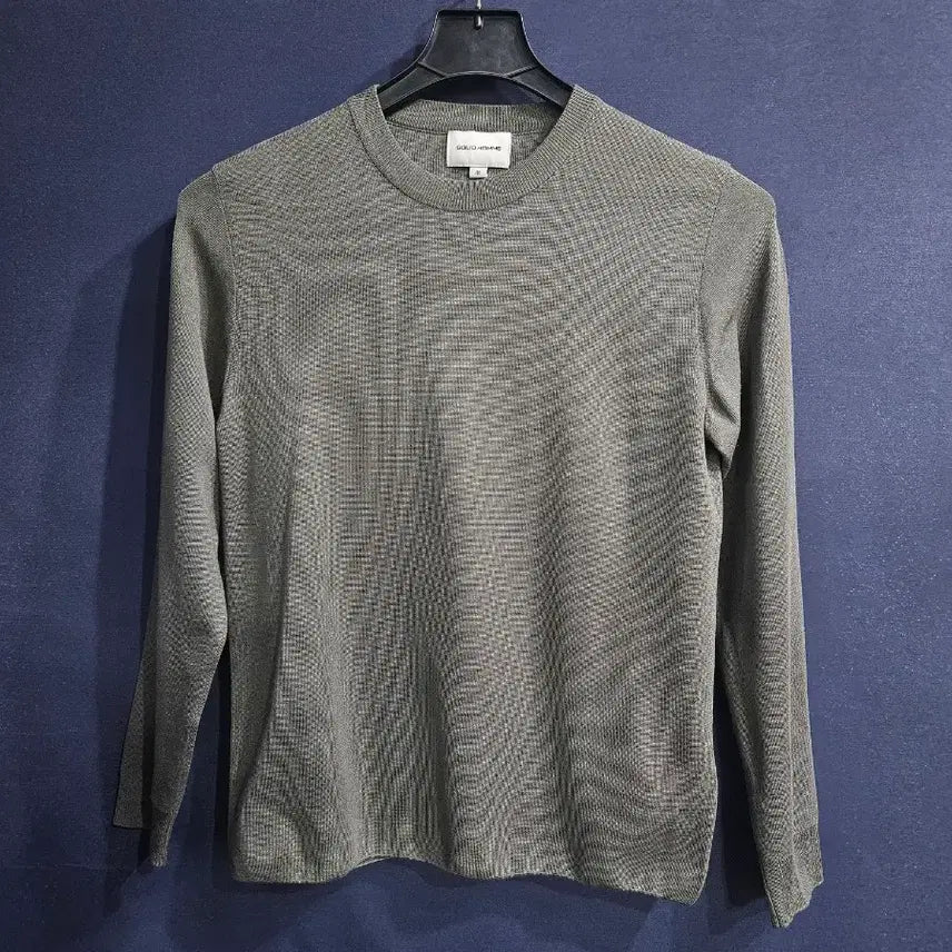 [BUNJANG] Solid Homme Khaki 100% Silk Men's Slim Fit Knit 48 / 솔리드옴므 카키 남성 슬림핏 48 견(실크100%) 니트