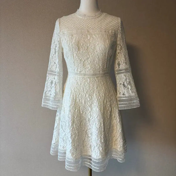 [BUNJANG] Jill Stuart White Lace Dress / [정품] Jill Stuart 질스튜어트 화이트 레이스 원피스