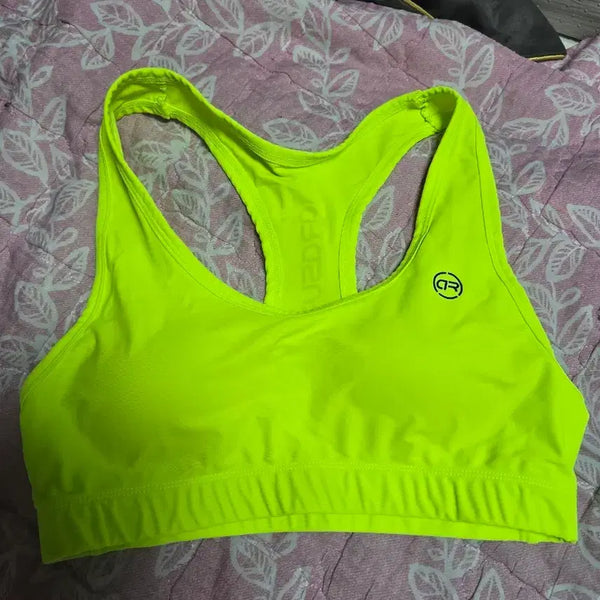 [BUNJANG] CR Sports Bra Neon Yellow / CR 스포츠 브라 네온 옐로우