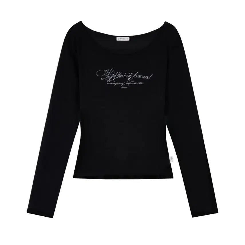 [BUNJANG] Clecier Kleen Club Letter Top Black / 클리시어 클린 클럽 레터탑 블랙