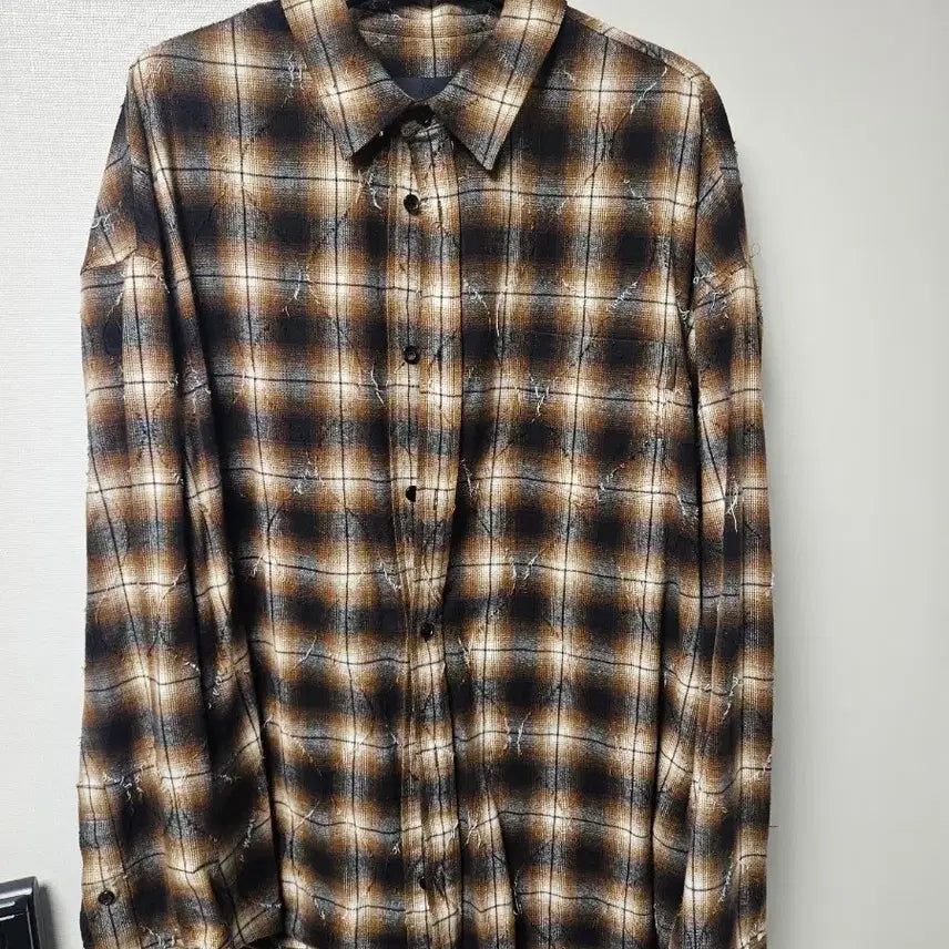 [BUNJANG] JUUN.J Argyle Brown Shirt Size 52 / [준지] 아가일 브라운 팝니다 52사이즈
